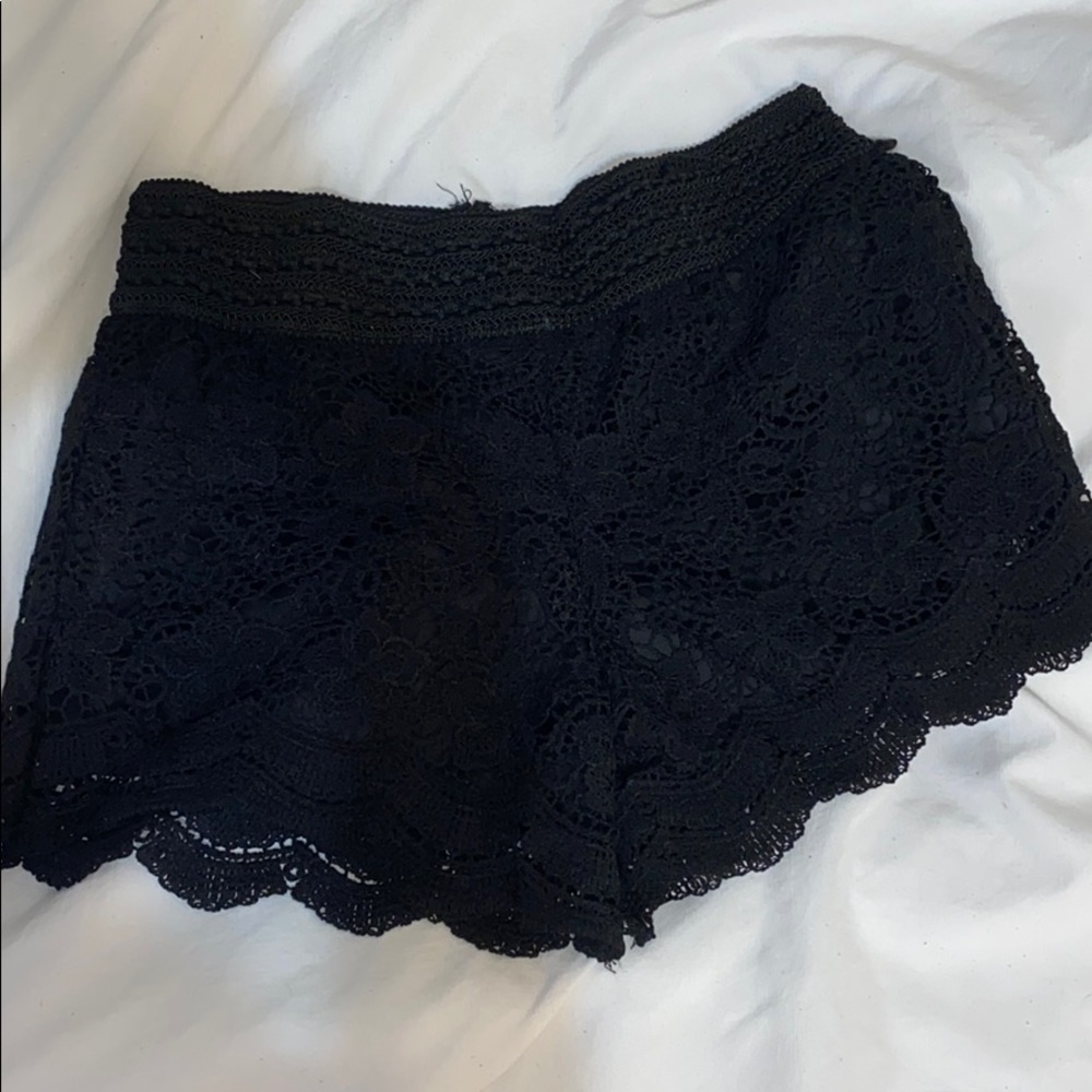 Lace black shorts